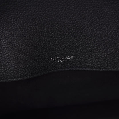 Saint Laurent Grained Calfskin Medium Souple Sac De Jour Black 9 of 13