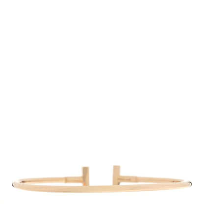 Tiffany 18K Rose Gold Diamond T Wire Bracelet 2 of 3