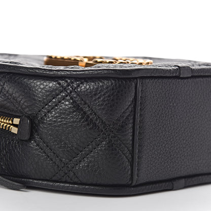 Marc Jacobs Grained Calfskin Quilted The Status Round Crossbody Black 8 of 11