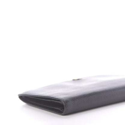 Chanel Grained Calfskin CC Button Yen Wallet Black 6 of 10
