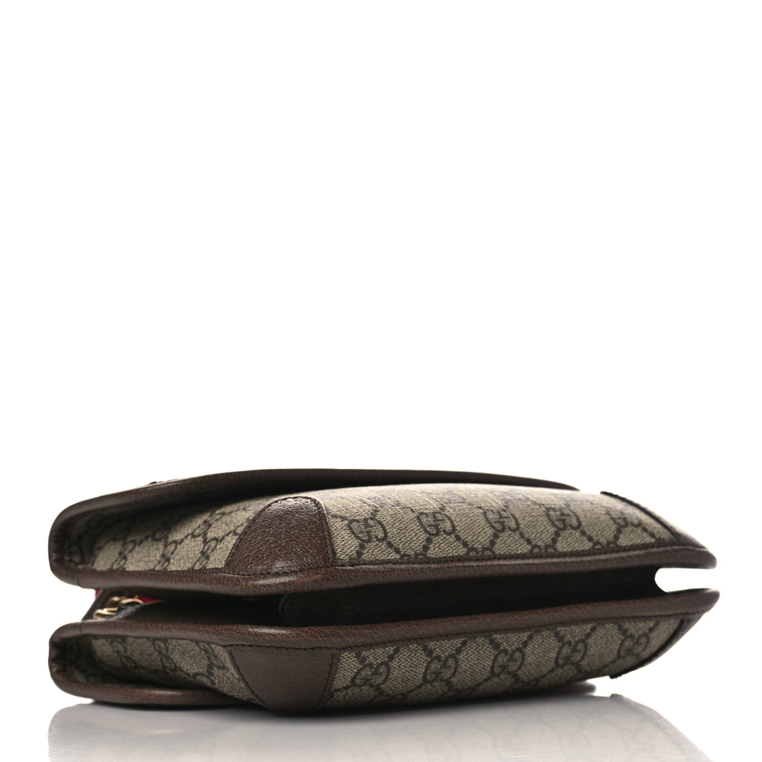 Gucci GG Supreme Monogram Web Small Neo Vintage Double Flap Messenger Bag Beige New Acero 4 of 9
