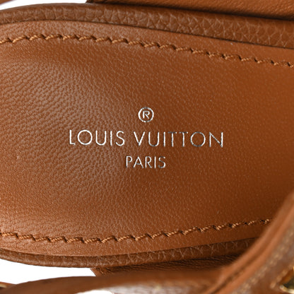 Louis Vuitton Grained Calfskin Horizon Platform Sandals 41 Cognac 7 of 9