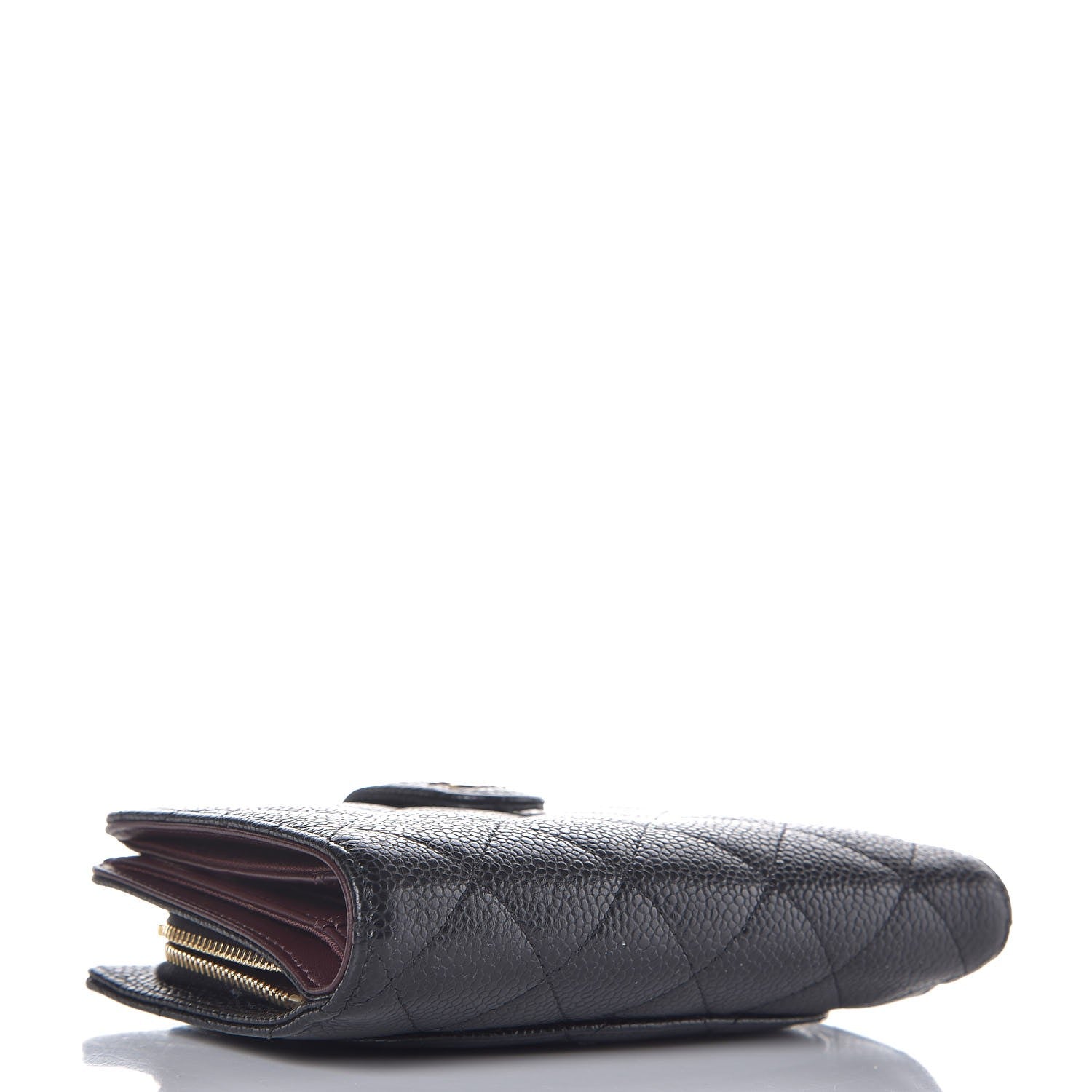 Chanel Caviar Quilted Zipped Pocket Wallet Black 4 of 9