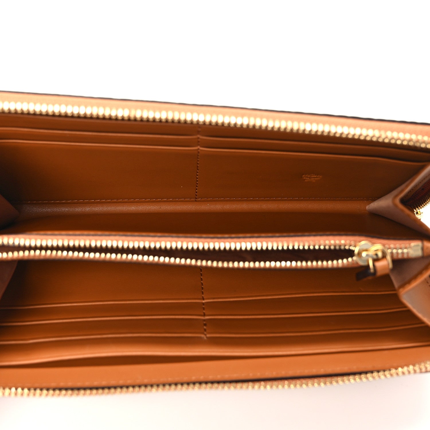 MCM Visetos Large Zip Around Wallet Cognac 5 of 9