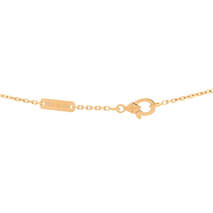Van Cleef & Arpels 18K Yellow Gold Black Onyx Vintage Alhambra Pendant Necklace 4 of 4