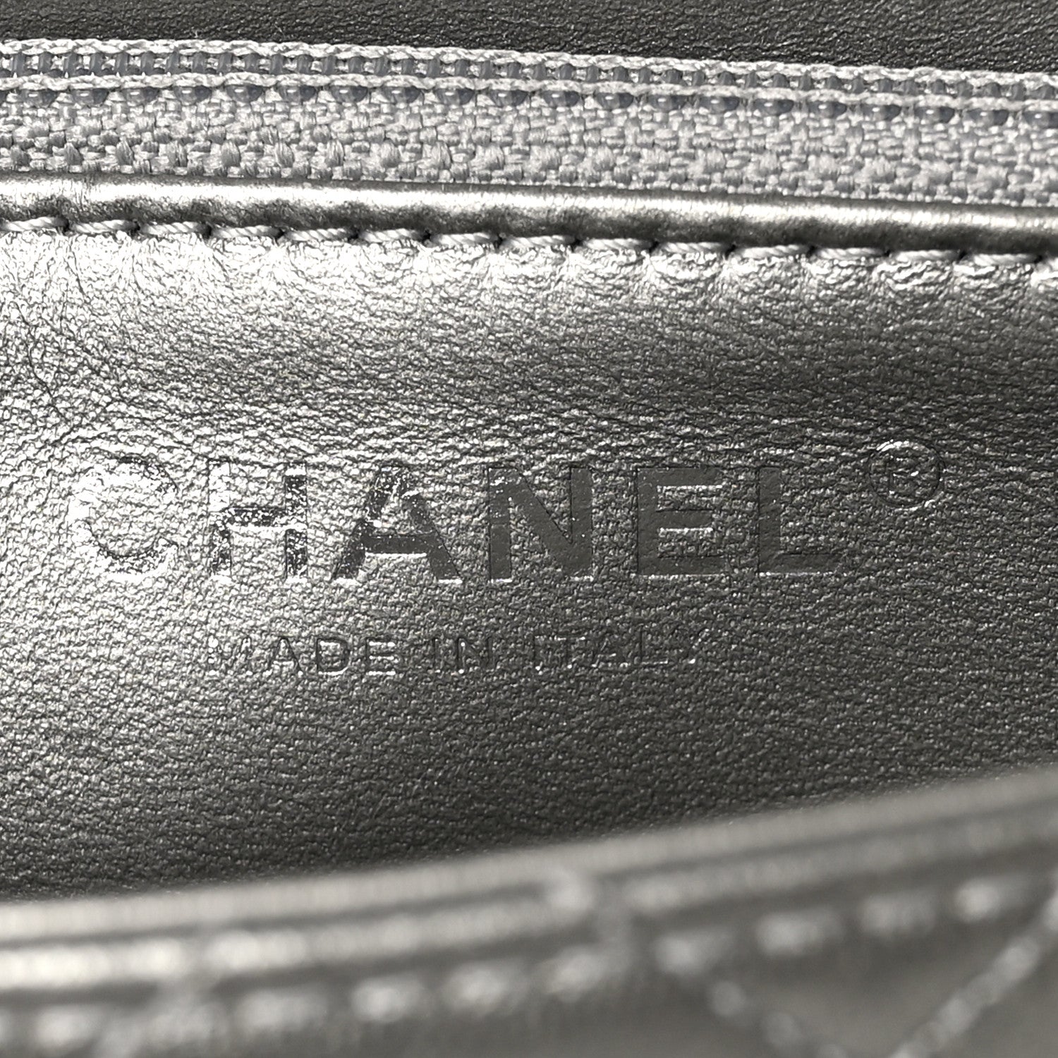Chanel Metallic Goatskin Quilted Small Chic Pearls Flap Silver 8 of 11