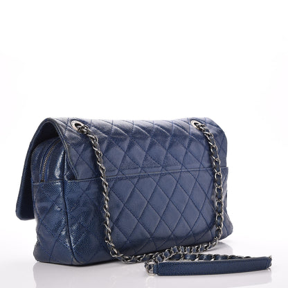 Chanel Iridescent Caviar Quilted Large Chic Flap Blue 3 of 15