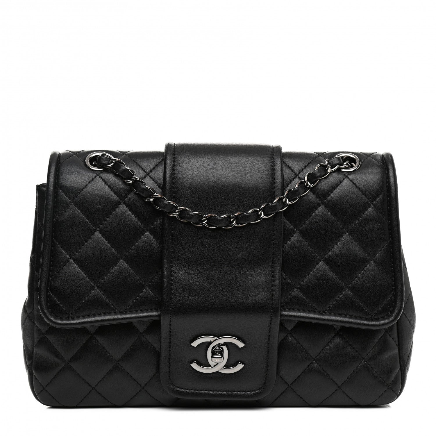 Chanel Lambskin Quilted Elementary Chic Flap Black 1 of 10