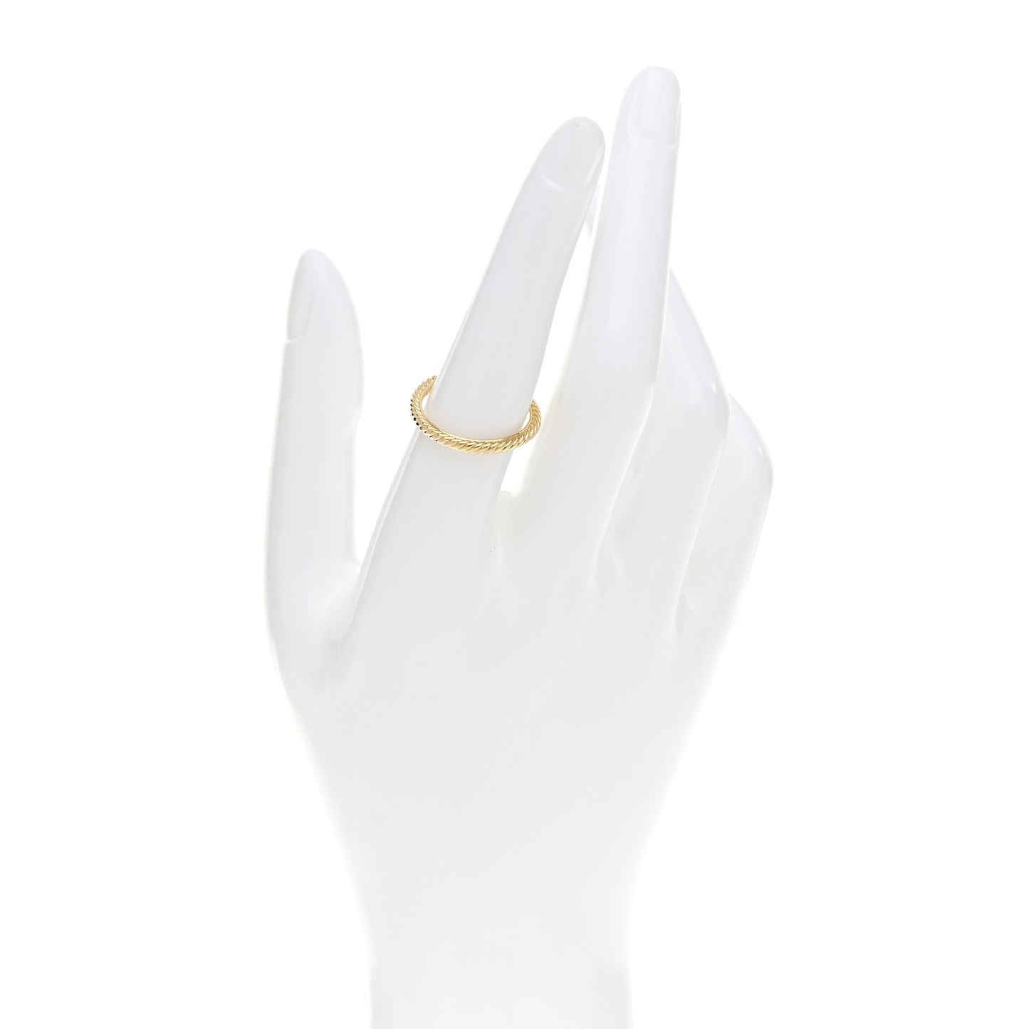 18K Yellow Gold 2mm Cable Collectibles Stack Ring 54 7