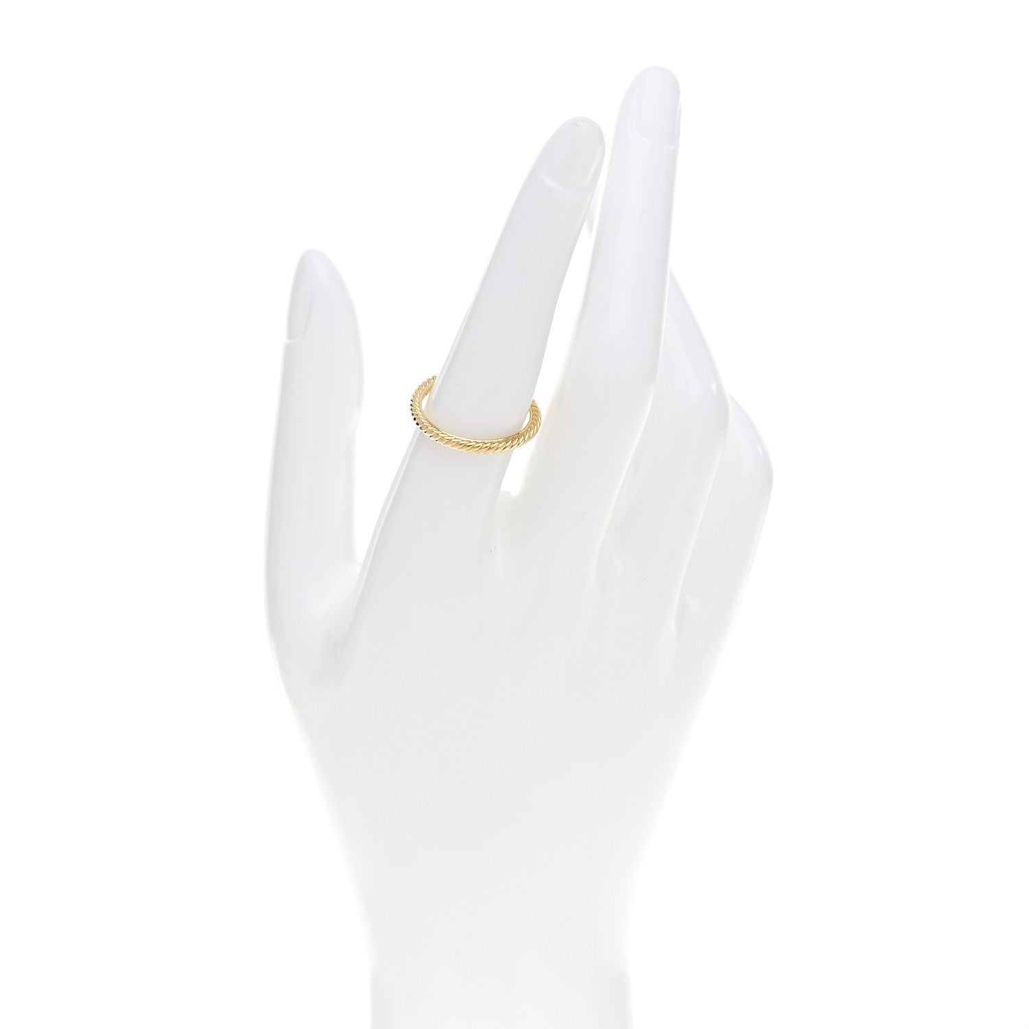 David Yurman 18K Yellow Gold 2mm Cable Collectibles Stack Ring 54 7 2 of 5