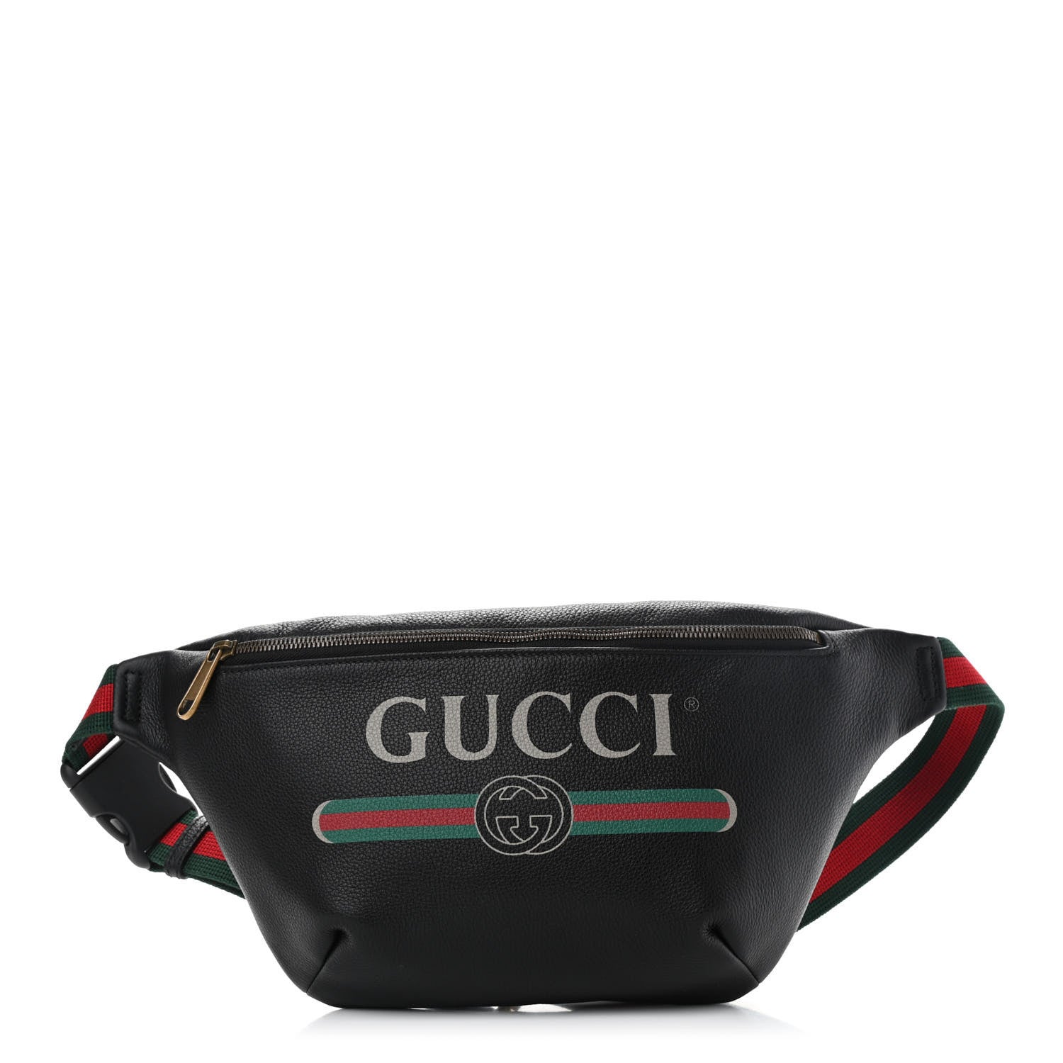 Gucci Grained Calfskin Logo Belt Bag Black 9 of 9