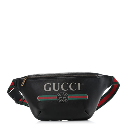 Gucci Grained Calfskin Logo Belt Bag Black 9 of 9