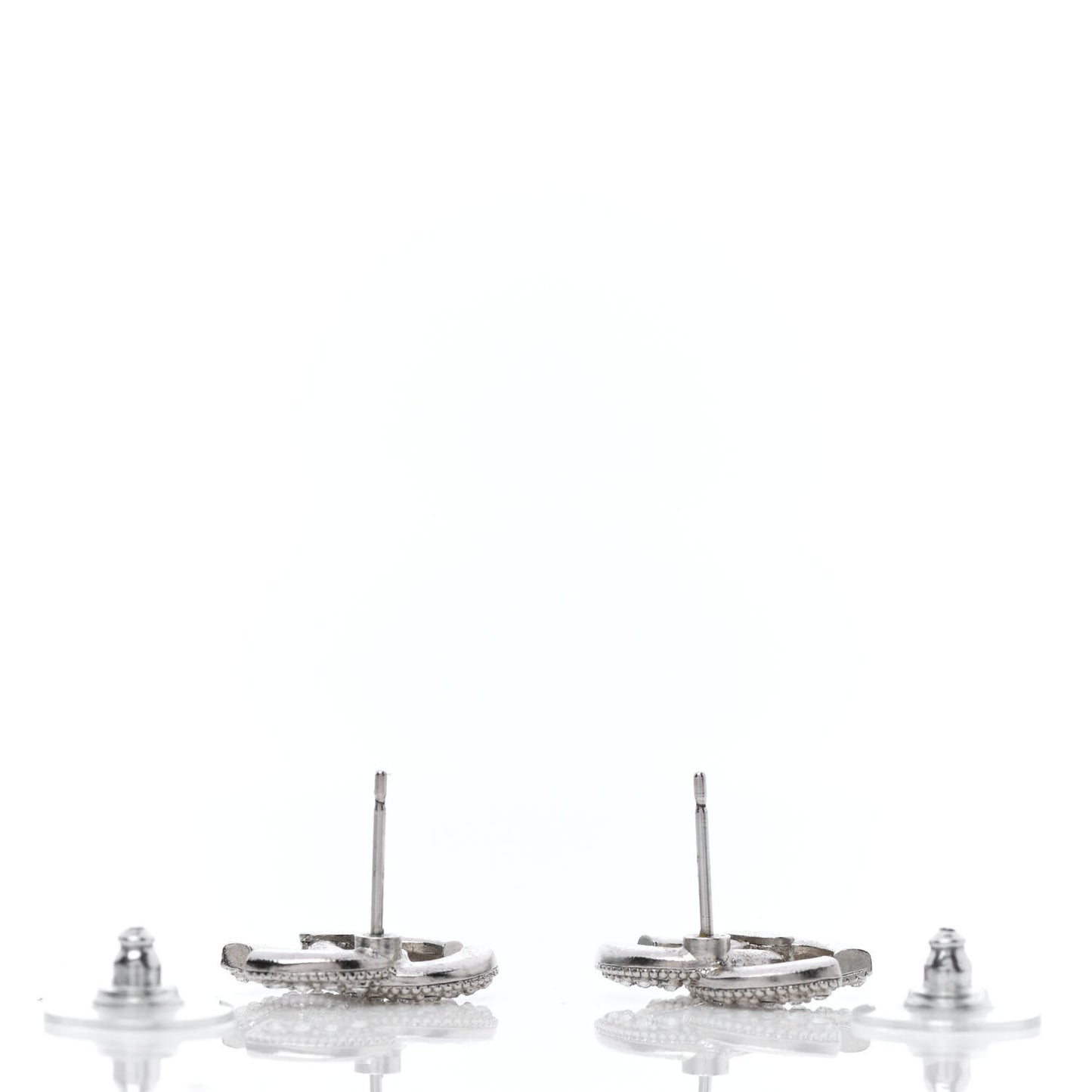 Crystal CC Earrings Silver