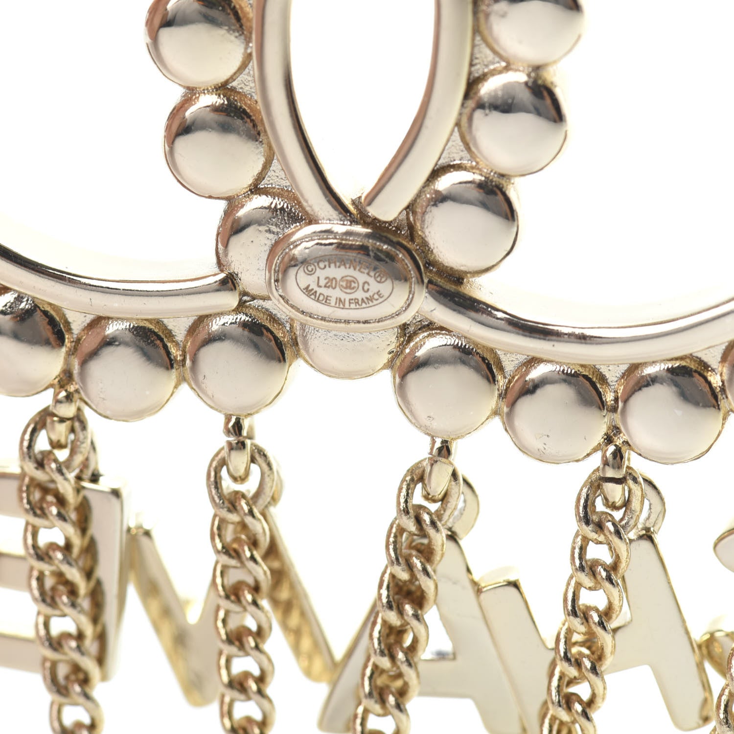 Chanel Metal Crystal Bow-tiful CC Chain Brooch Gold 4 of 4