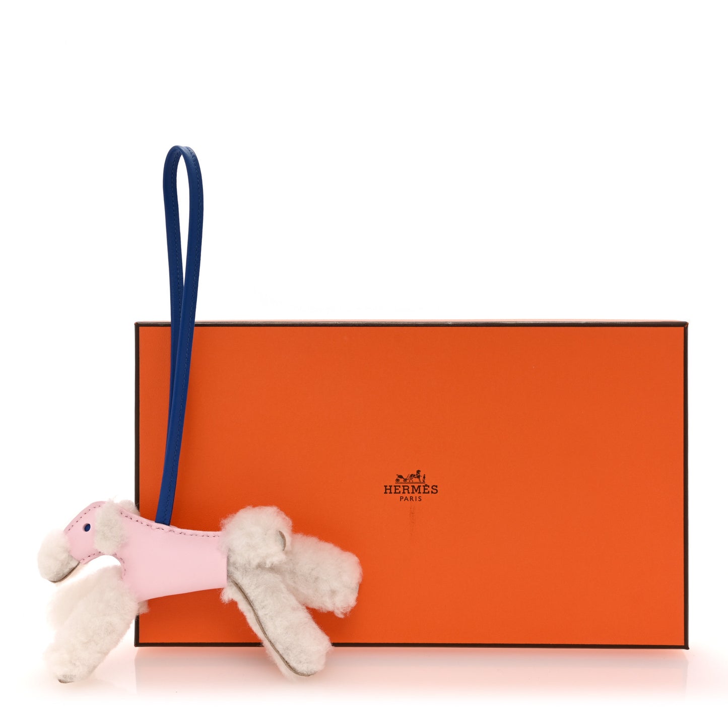 Milo Lambskin Shearling Budy Charm Rose Darling Bleu France