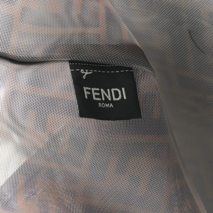 Fendi Mesh Vitello Century Cuoio FF 1974 Medium Runaway Shopper Tote Marrone Black Ebano 7 of 10