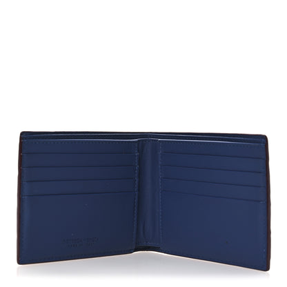 Bottega Veneta Nappa Maxi Intrecciato Bi-Fold Wallet Burgundy Blue 5 of 8