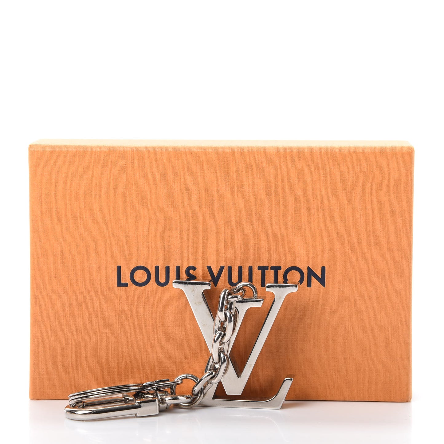 LV Facettes Bag Charm Key Holder Silver