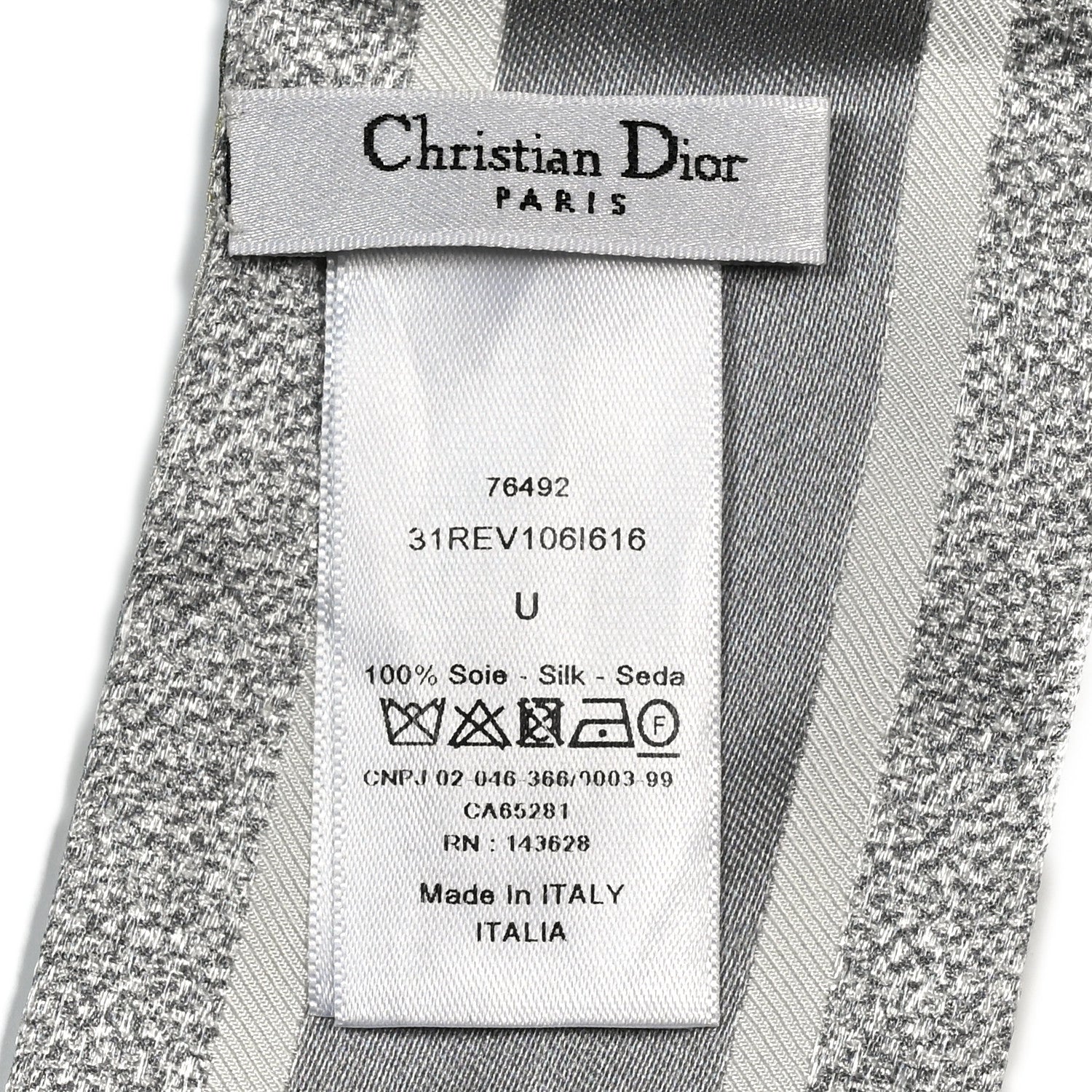 Christian Dior Silk  Rêve d'infini Mitzah Scarf Grey 3 of 4