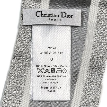 Christian Dior Silk  Rêve d'infini Mitzah Scarf Grey 3 of 4