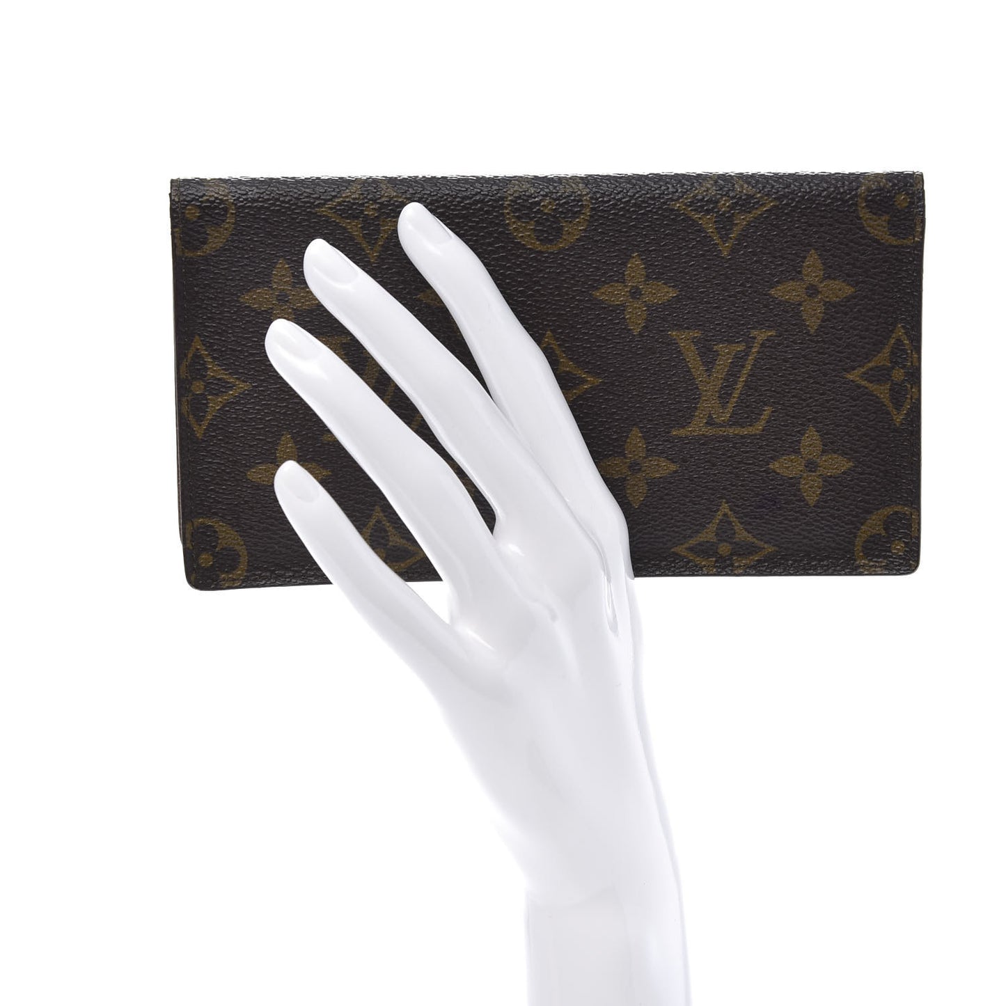 Monogram Simple Checkbook Holder Wallet