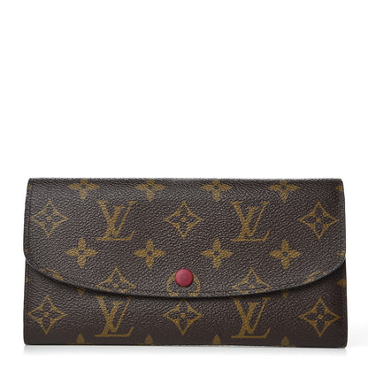 Louis Vuitton Monogram Emilie Wallet Fuchsia 1 of 7