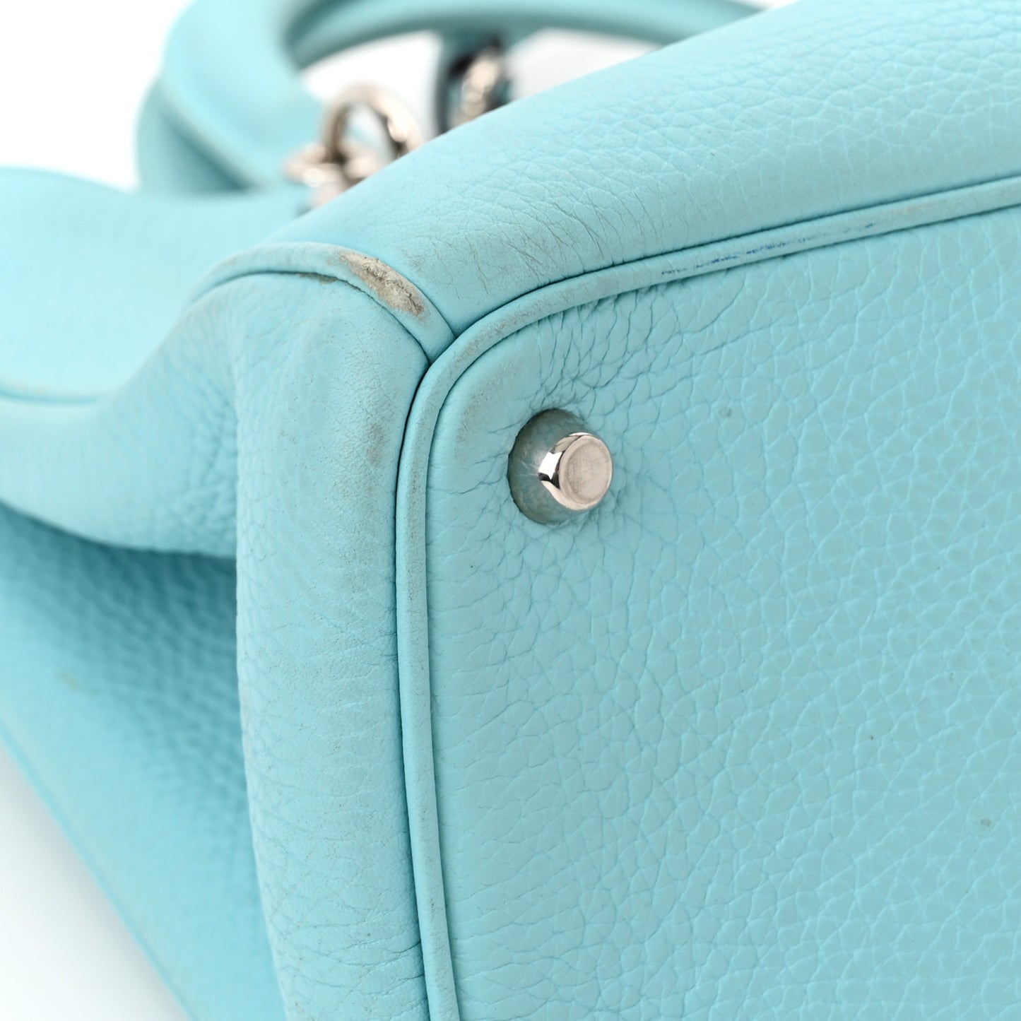 Smooth Calfskin Medium Diorissimo Tote Light Blue