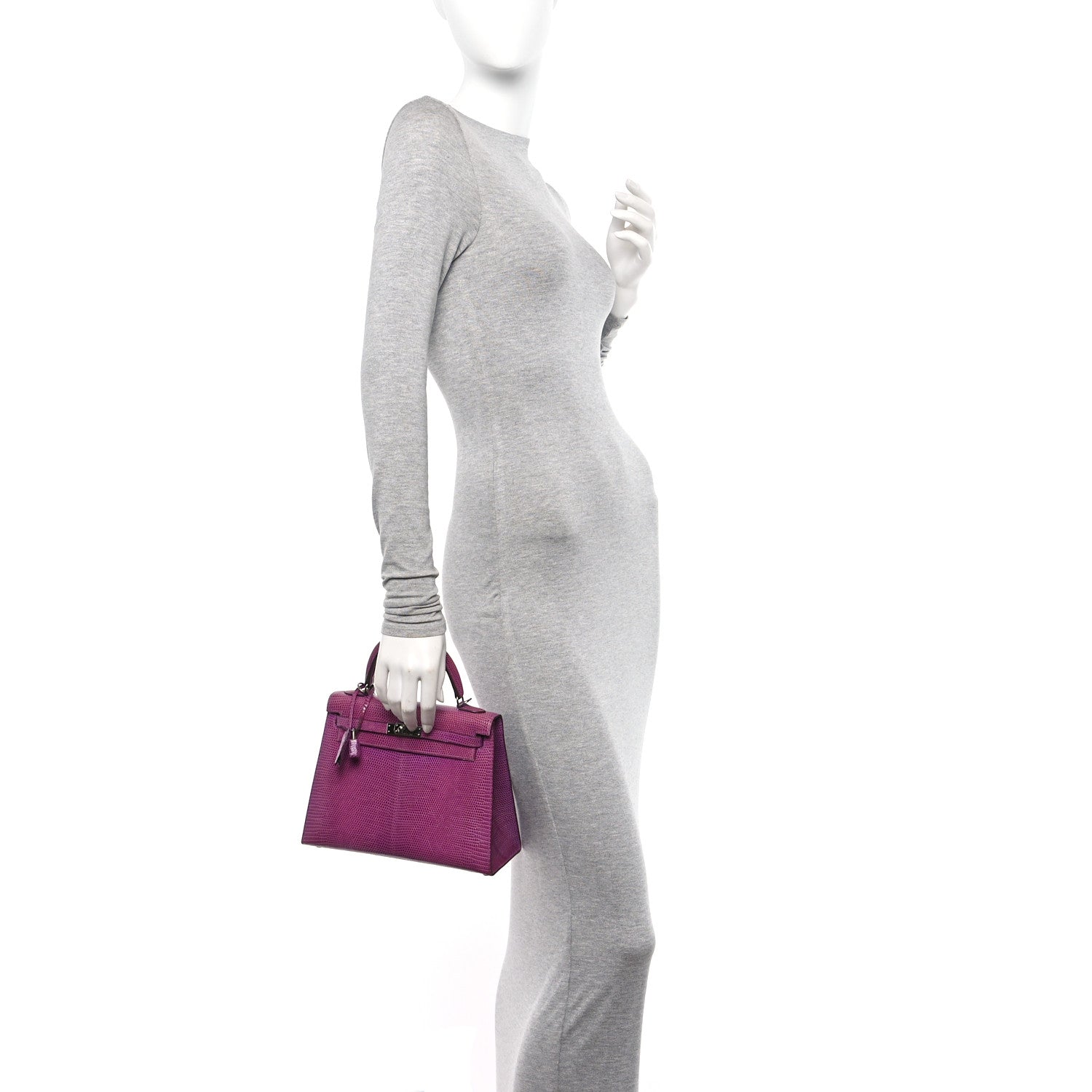 Hermes Lizard Kelly Sellier 25 Violet 2 of 15