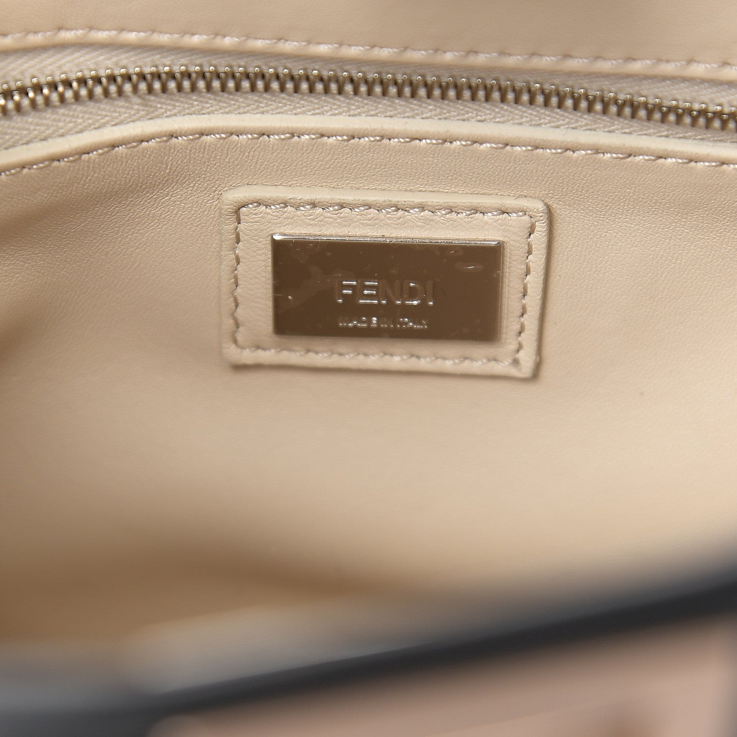 Fendi Calfskin Flowers and Bows Scalloped Mini Peekaboo Iconic Satchel Black Camelia 5 of 8