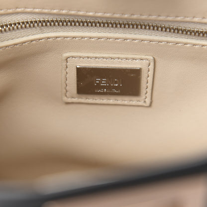 Fendi Calfskin Flowers and Bows Scalloped Mini Peekaboo Iconic Satchel Black Camelia 5 of 8