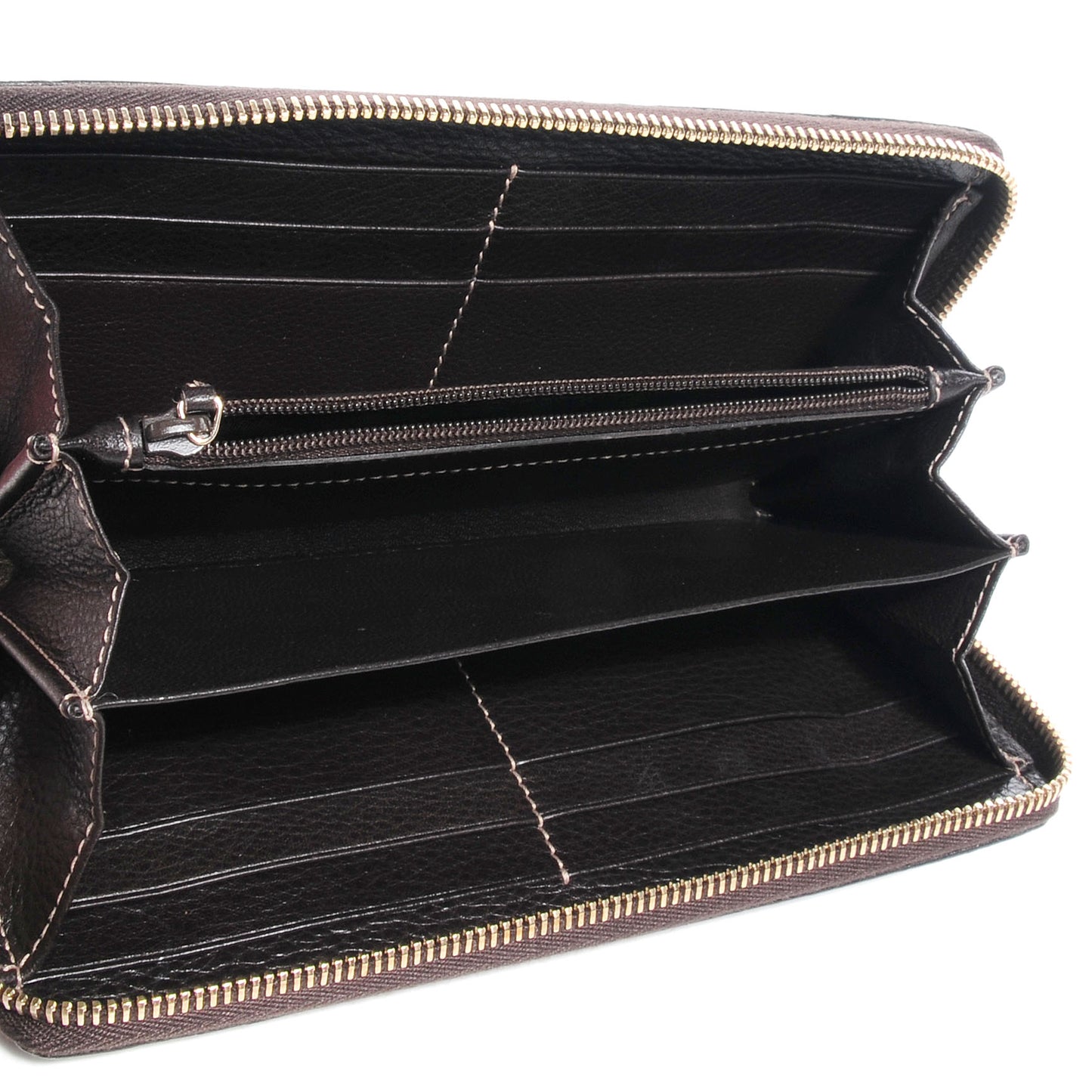 Guccissima GG Pierce Zip Around Wallet Dark Brown