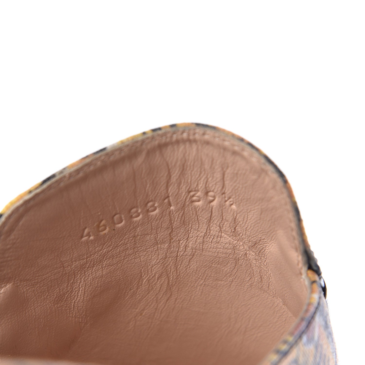Gucci GG Supreme Monogram Bengal Womens Princetown Slippers 39.5 Beige Crop Pink 9 of 10