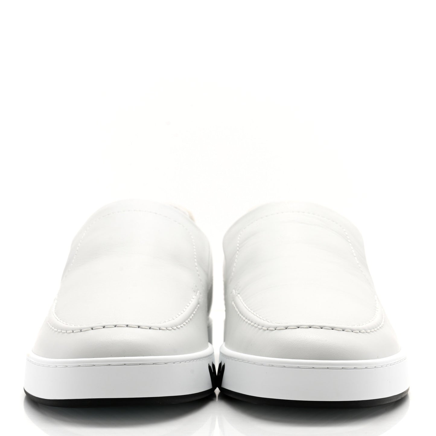 Calfskin Suede Goatskin Mens Kiddy Slip On Sneakers 43 White