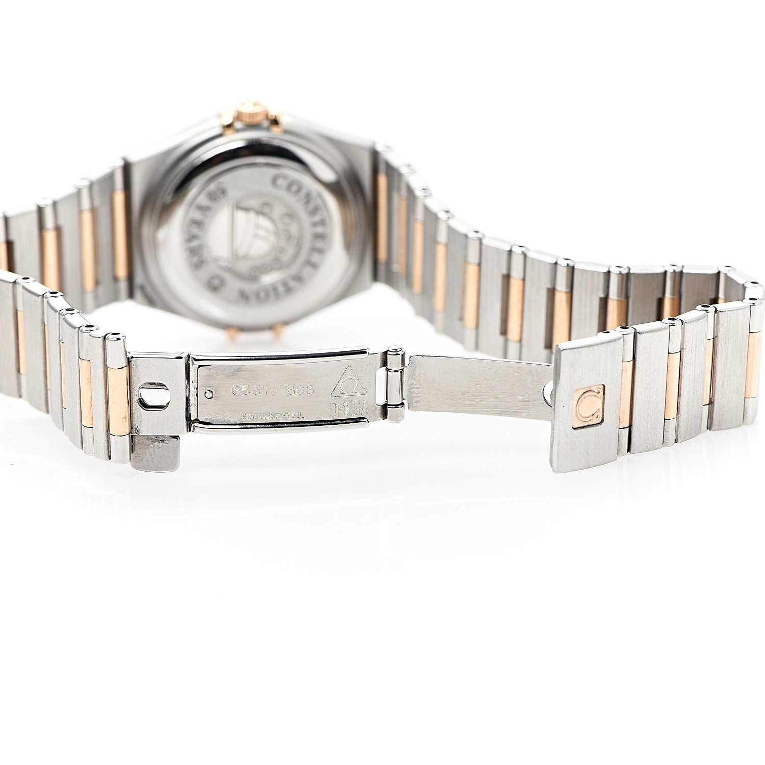 Omega Stainless Steel 18K Red Gold Diamond Bezel Mother of Pearl 27mm Constellation Automatic Watch 1398.75 5 of 5