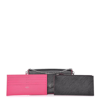 Louis Vuitton Epi Pochette Felicie Black Hot Pink 5 of 11