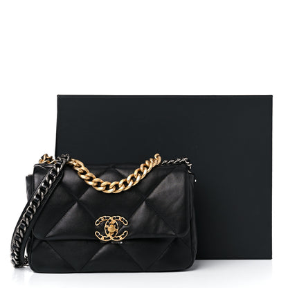 Chanel Lambskin Quilted Medium Chanel 19 Flap Black 11 of 11
