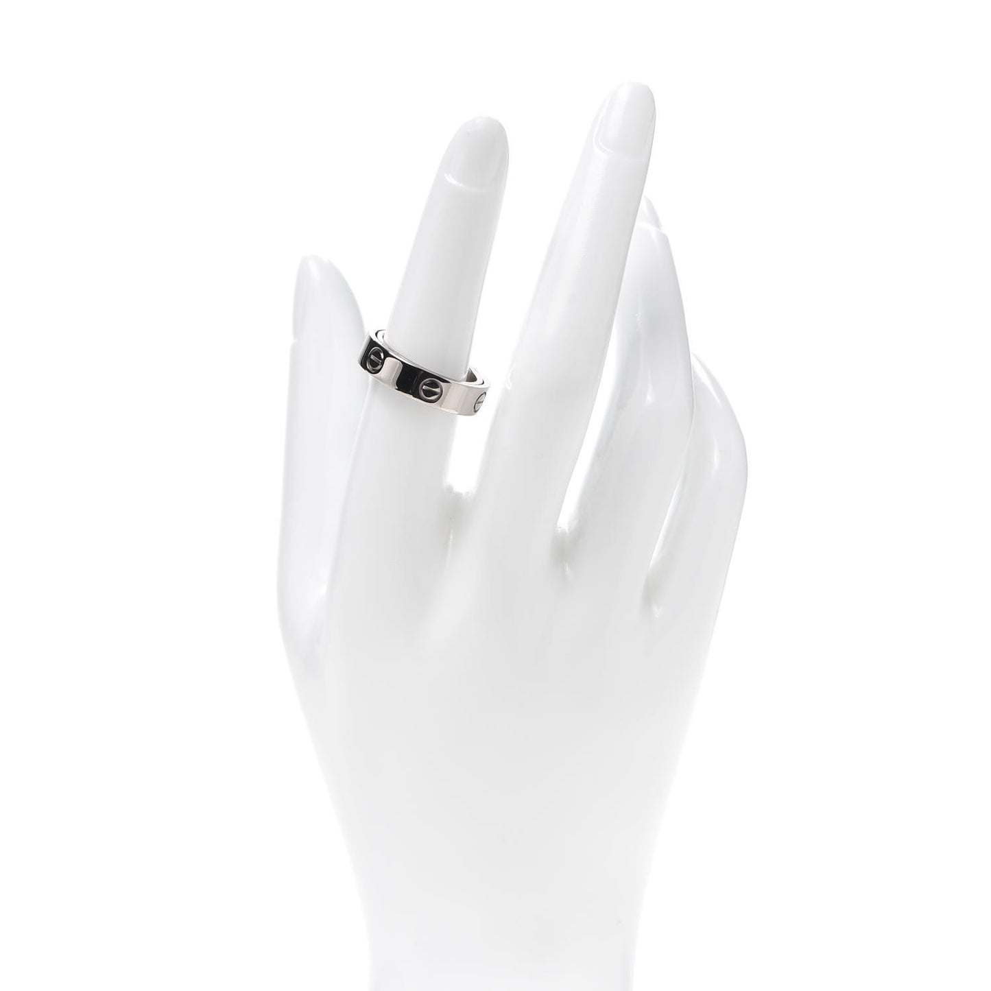 18K White Gold 5.5mm Astro LOVE Ring 54 6.75