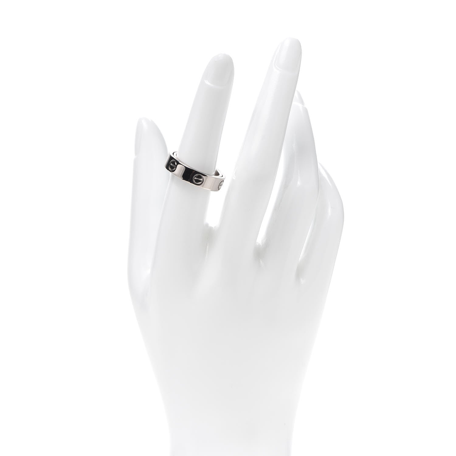 Cartier 18K White Gold 5.5mm Astro LOVE Ring 54 6.75 2 of 6