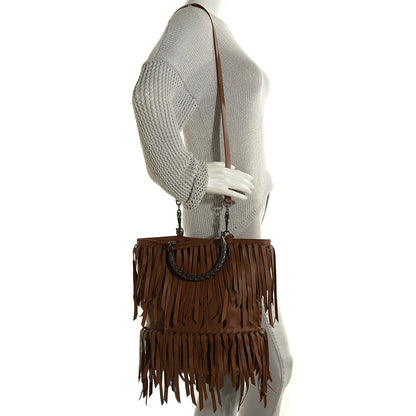 Bottega Veneta Nappa Fringe Tote Chene 2 of 8