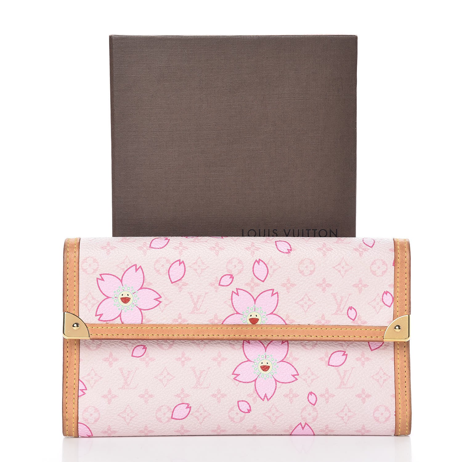 Louis Vuitton Monogram Cherry Blossom Porte Tresor International Wallet Pink 10 of 10