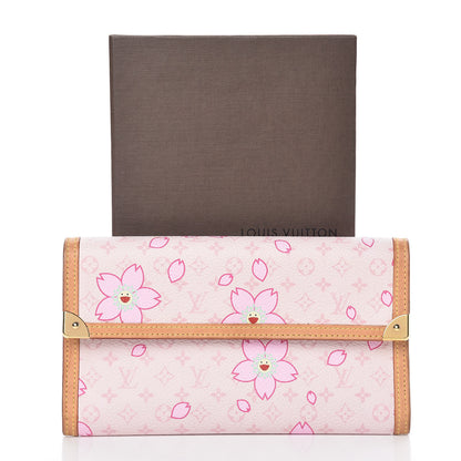Louis Vuitton Monogram Cherry Blossom Porte Tresor International Wallet Pink 10 of 10