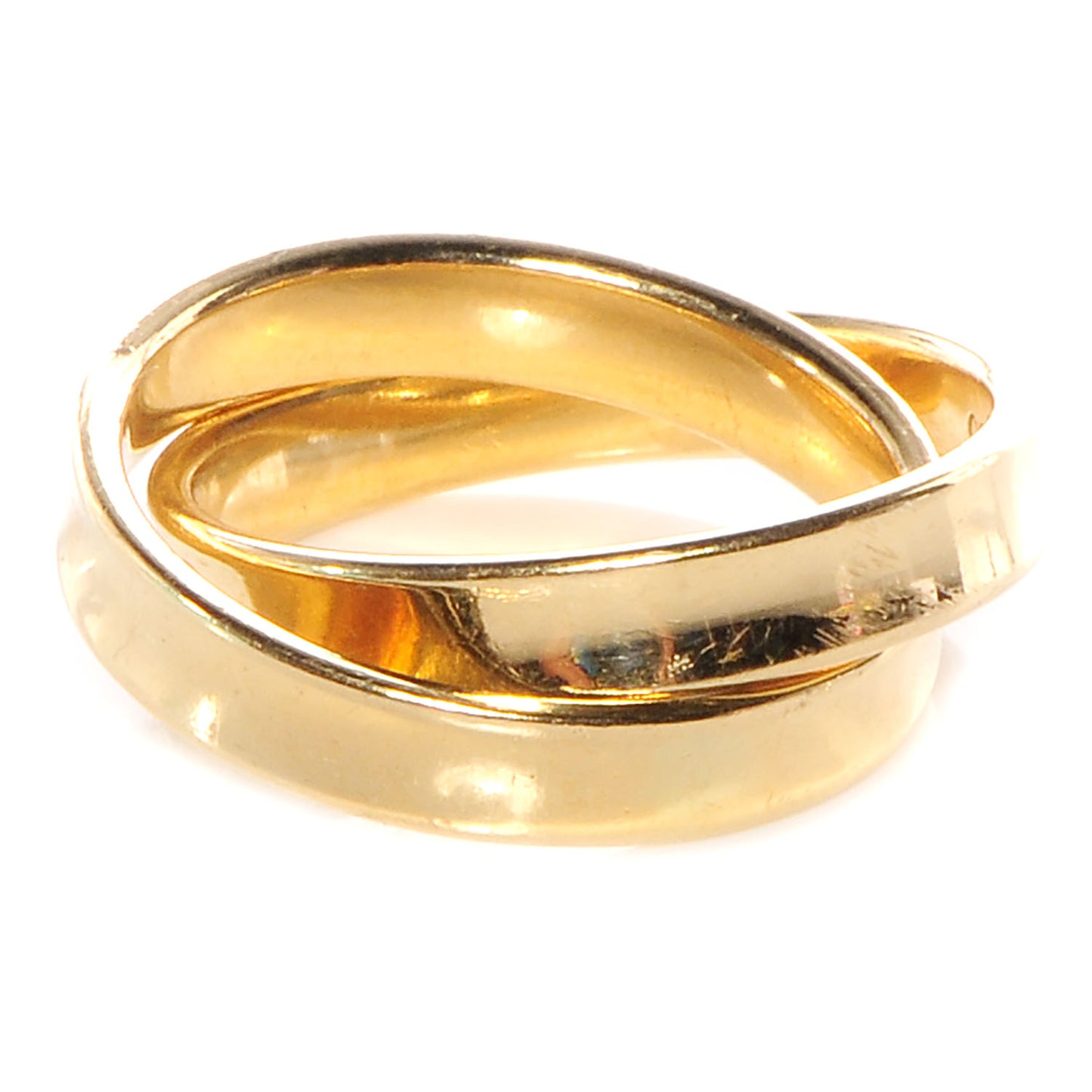18k Yellow Gold Interlocking Circles Ring 6