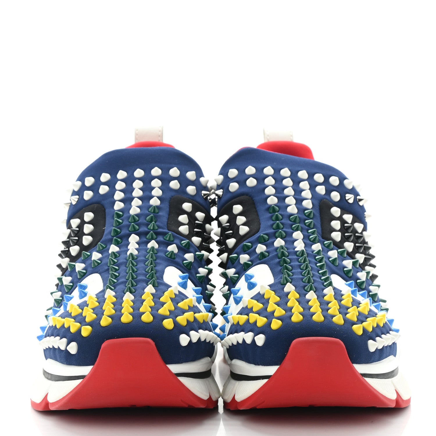 Christian Louboutin Neoprene Mens Spike Sock Flat Sneakers 44 Multicolor 2 of 10