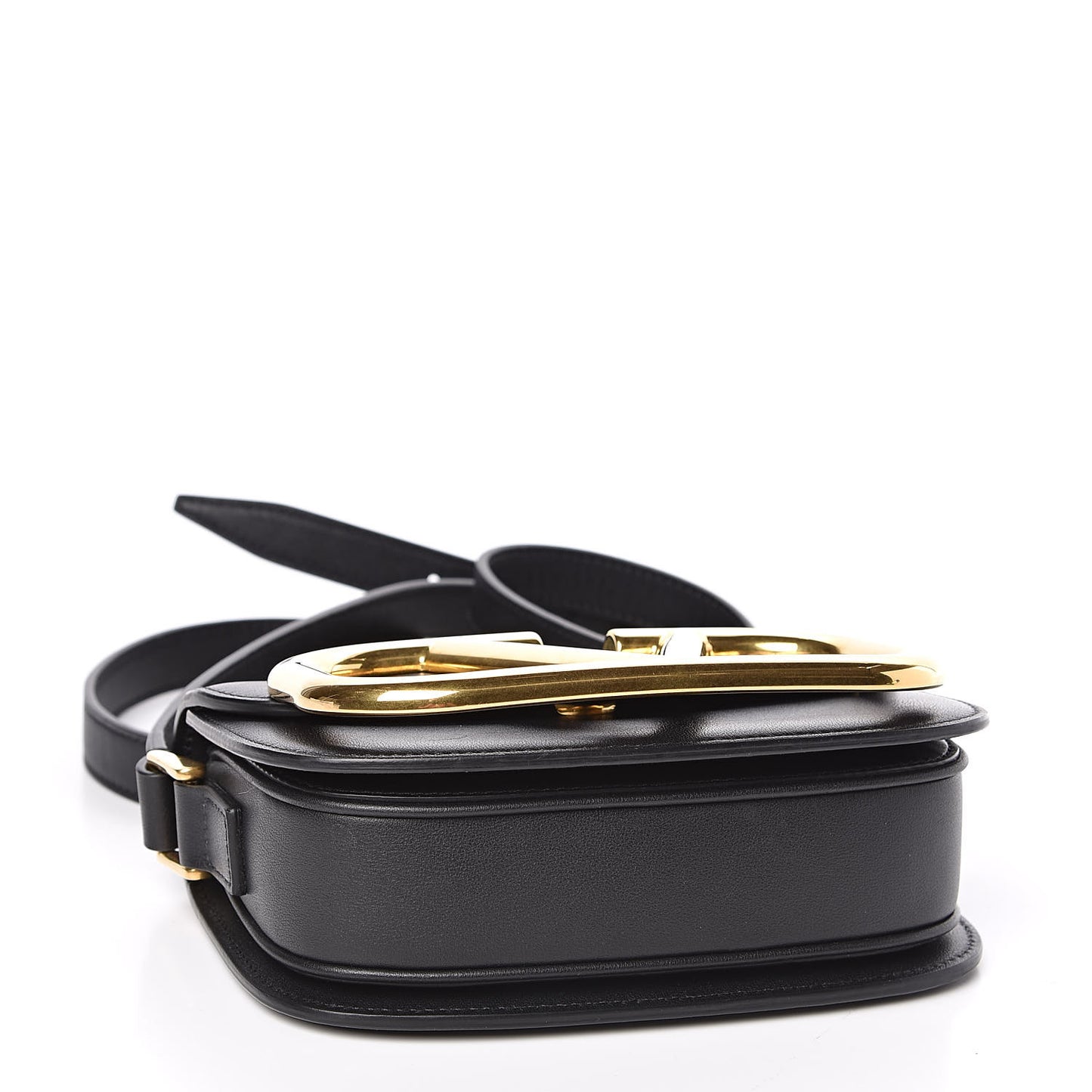 Calfskin Small Supervee Crossbody Bag Black