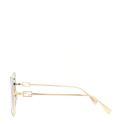 Fendi Metal Aviator Sunglasses FE40033U Light Gold 3 of 6