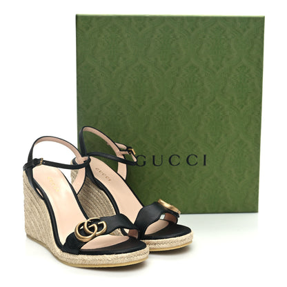 Gucci Galassia Aitana Espadrille 10/95mm Wedge Sandals 36 Black 10 of 10