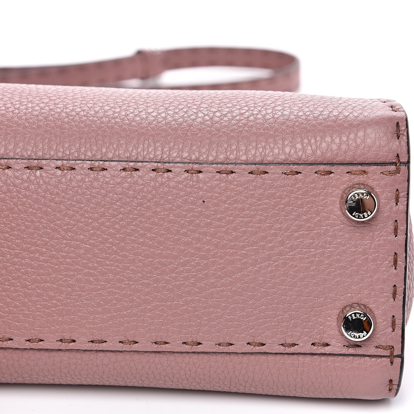 Cuoio Romano Selleria Bi-Color Mini Peekaboo Iconic Satchel English Rose Camelia