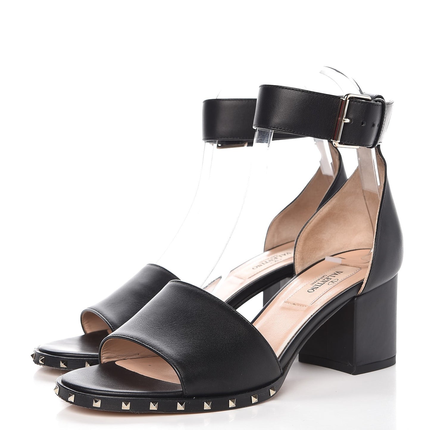 Nappa Soul Rockstud 65mm Sandals 35.5 Black