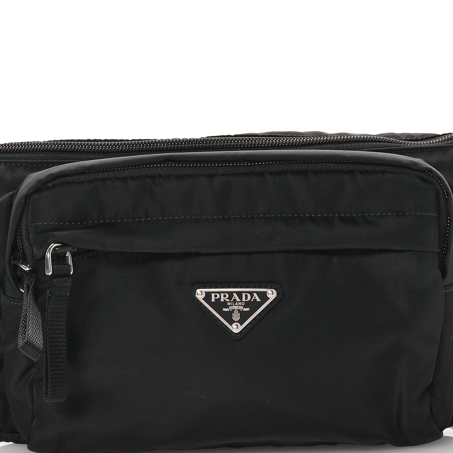 Tessuto Nylon Saffiano Belt Bag Black