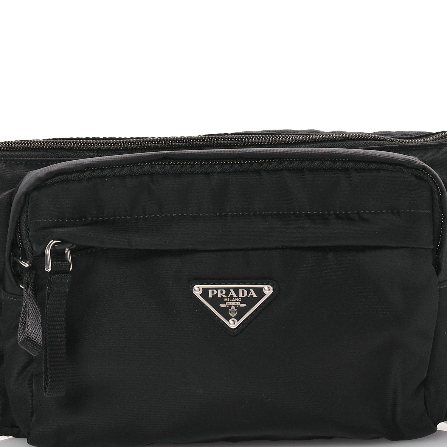 Prada Tessuto Nylon Saffiano Belt Bag Black 9 of 11